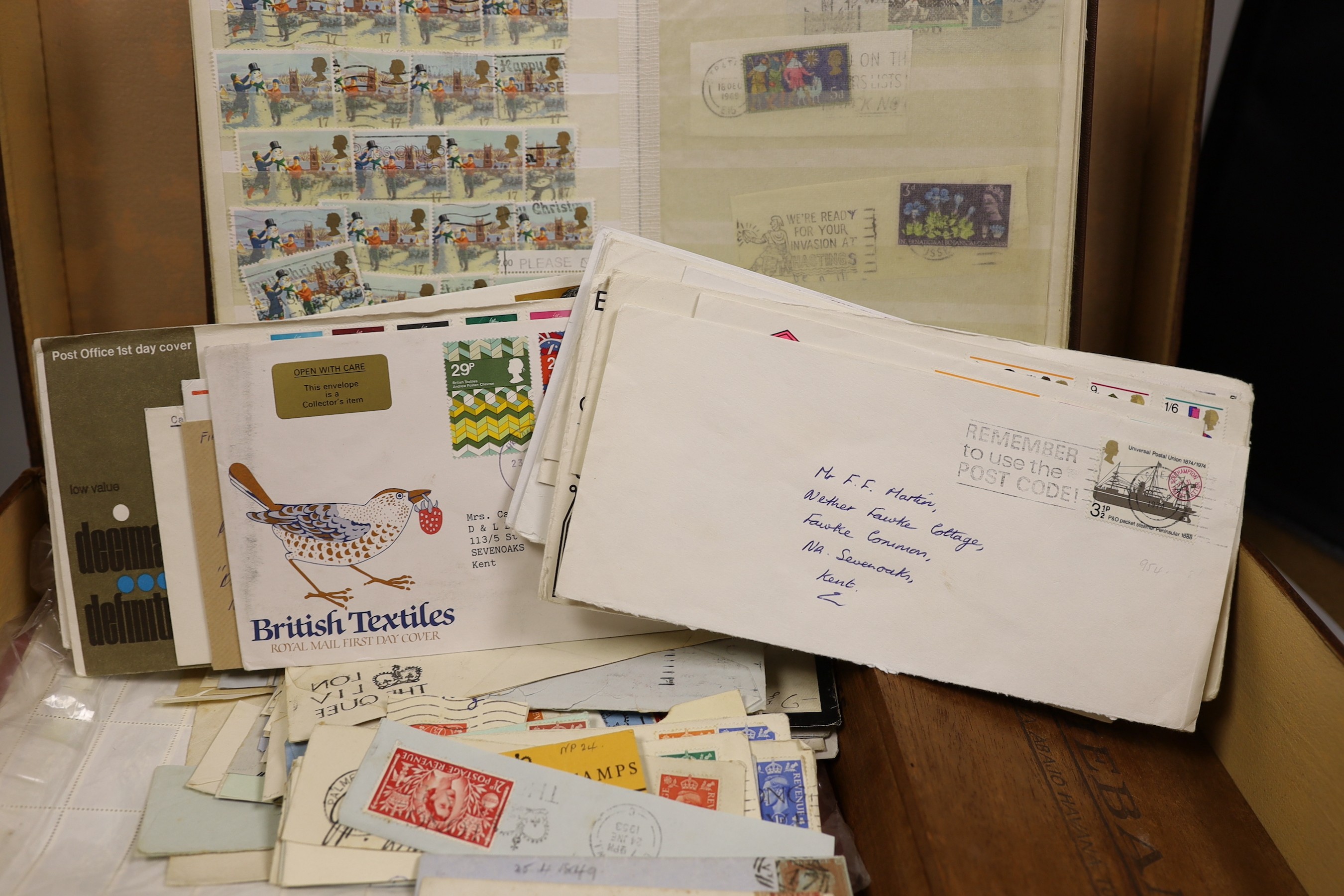 A suitcase of stamps
